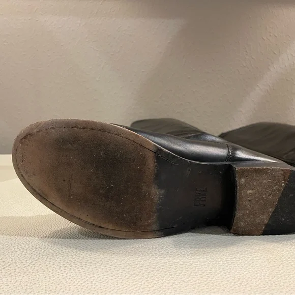 Frye “Melissa” Black Leather Zip Boots - Picture 9 of 10